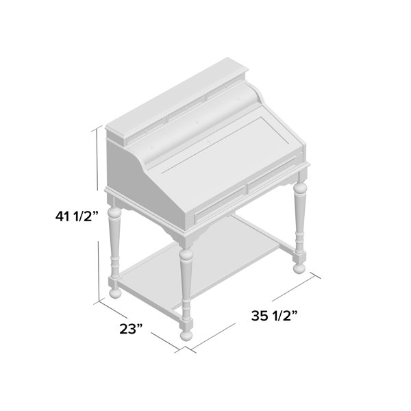 Delmont Secretary Desk with Hutch & Reviews Birch Lane